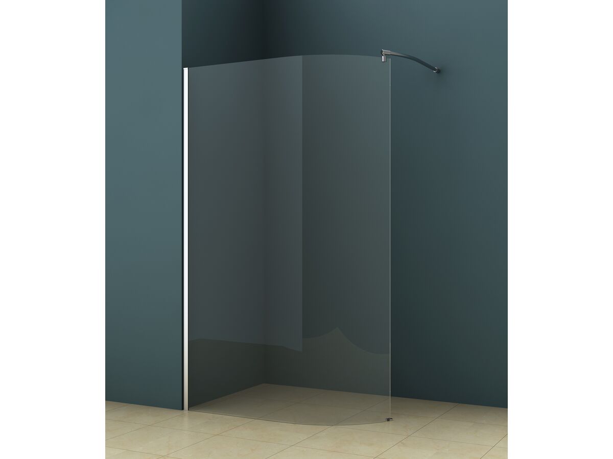 Kado Lux Walk In Curved Shower Screen 1200 Chrome from Reece