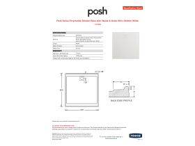 Posh Solus Polymarble Shower Base with Waste & Grate Cover 900 x 900mm ...