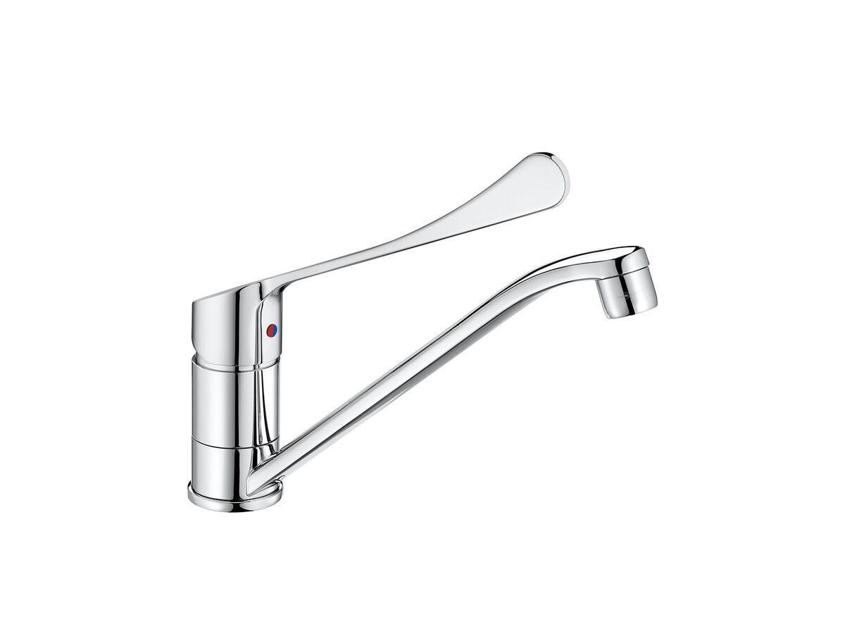 Posh Solus Mk3 Sink Mixer Tap With Extended Lever 200mm Chrome 4 Star