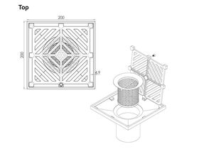 Square Bucket Trap 200mm Suits 100mm