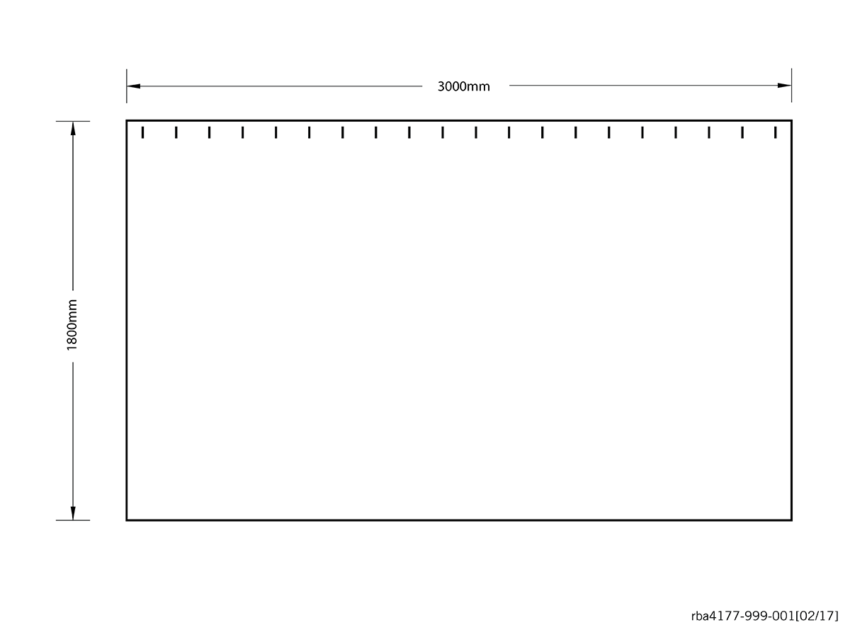 Taffeta Shower Curtain 3.0 x 1.8m