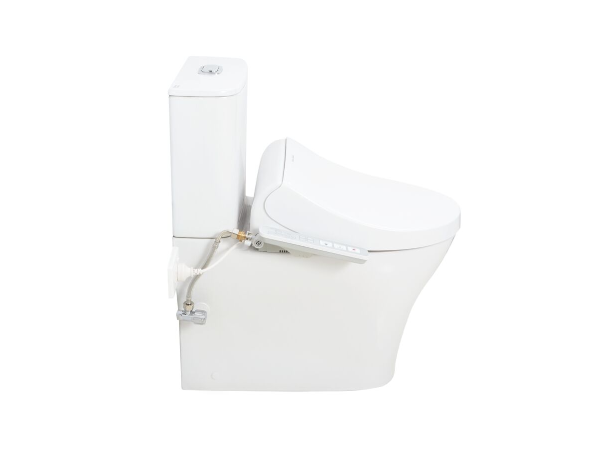 American Standard Signature Hygiene Rim Close Coupled Back to Wall Bottom Inlet Toilet Suite with SpaLet E-Bidet Seat (4 Star)