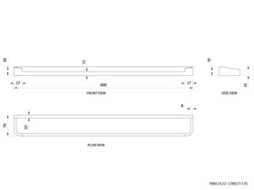 Enda Towel Rail 600mm Width Chrome