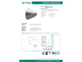 Specification Sheet - RBA Shower Head Conical Extremely Vandal Resistant Ligature Resistant Chrome 7 LPM
