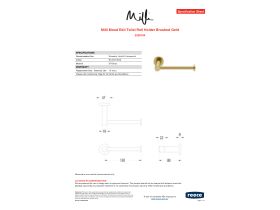 Specification Sheet - Milli Mood Edit Toilet Roll Holder Brushed Gold