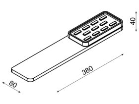 Milli Glance Wall Mounted Soap Dish With Shelf 380mm Chrome
