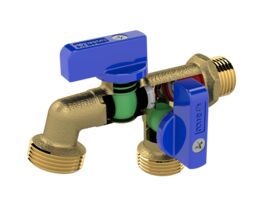 Arco Double Grifo Tap with Non Return Valve Male 15mm Lead Free