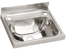 Dura Hand Basin Stainless Steel 70mm 500X420 2 Taphole