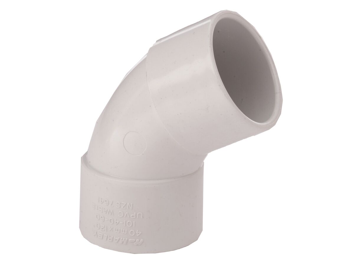 DWV Plain Bend 40mm x 60 Deg Female / Female