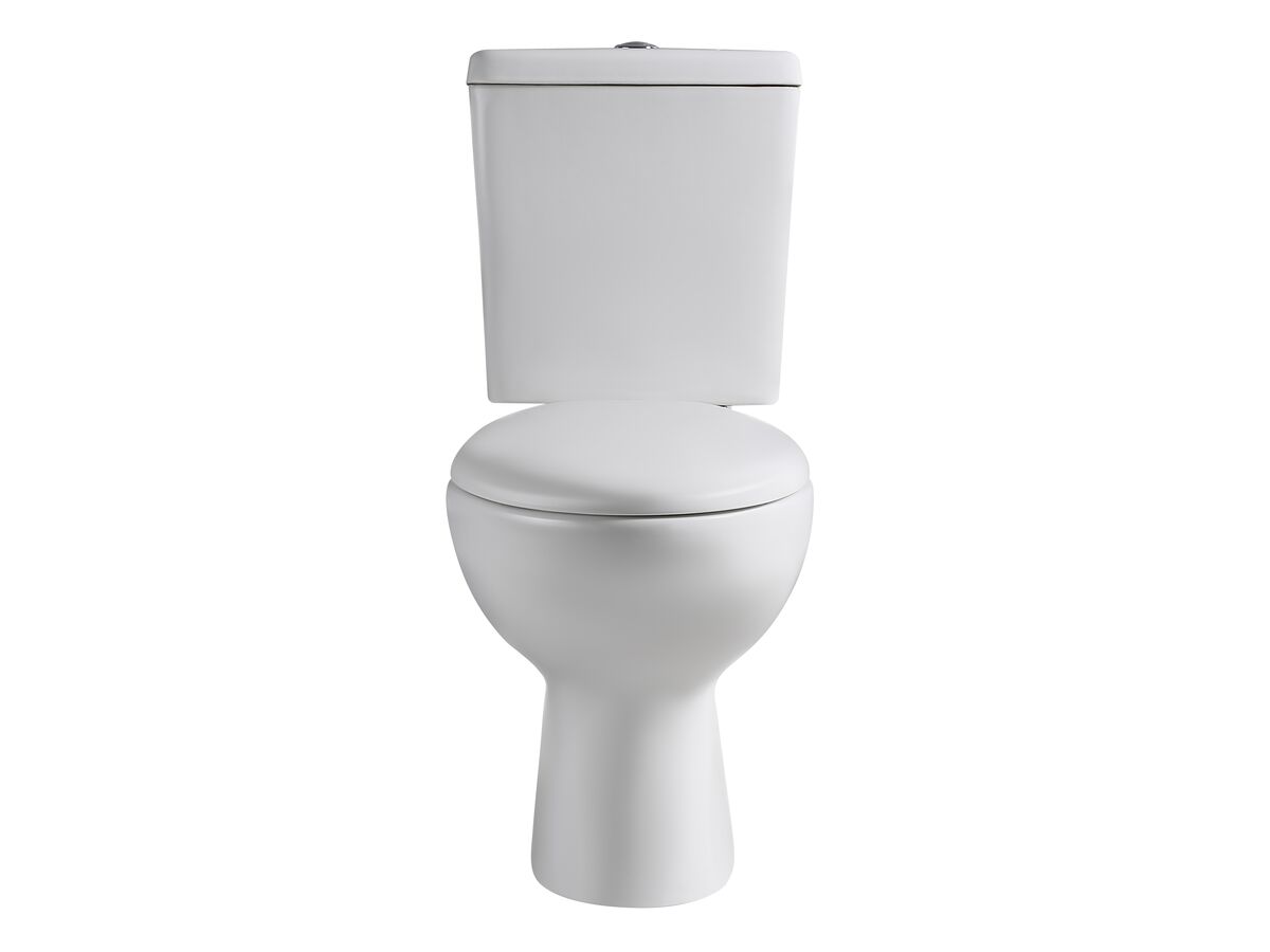 Posh Solus Square Link Toilet Suite S Trap with Soft Close Seat White