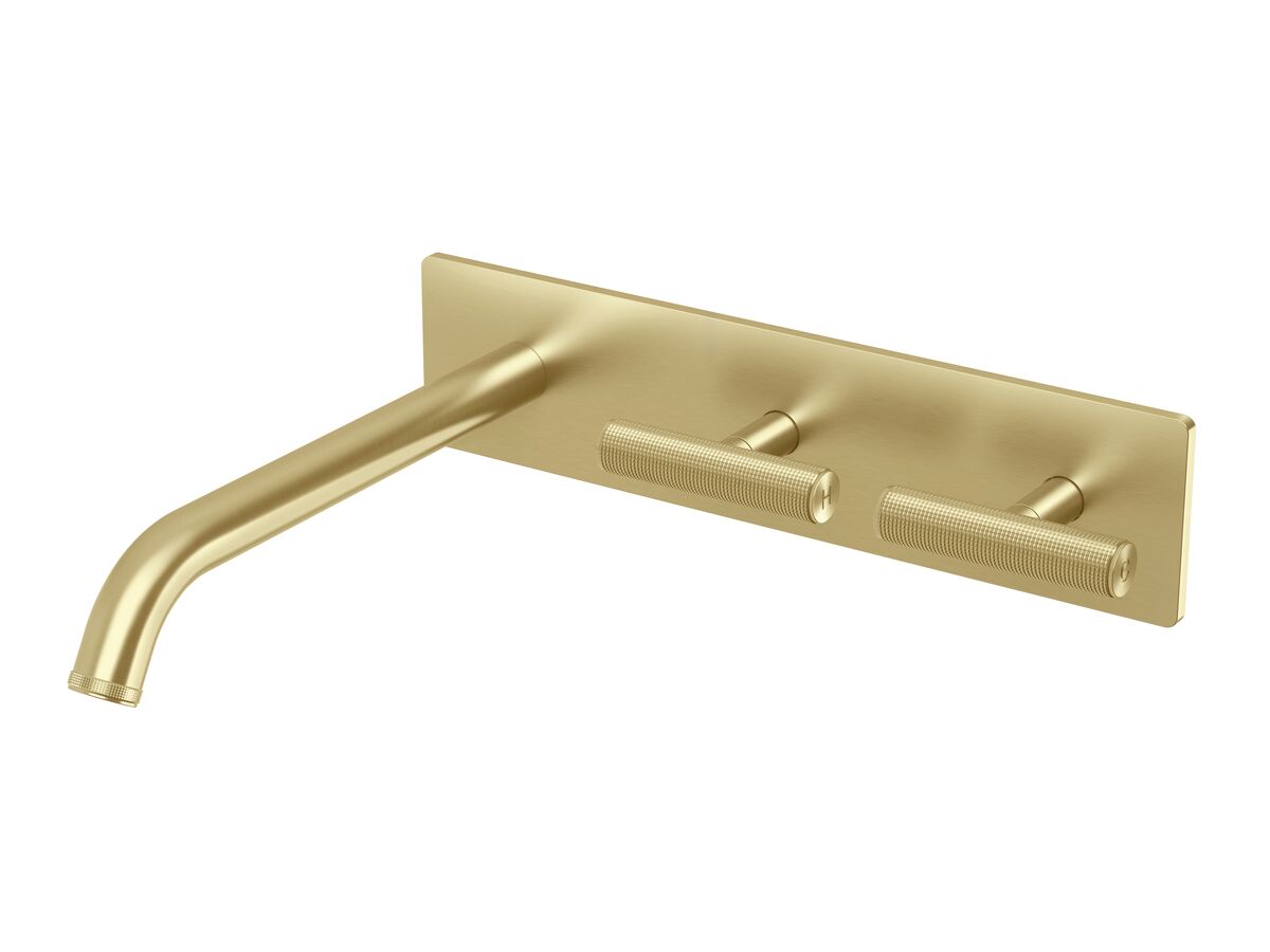 Hero - Milli Etch Wall Basin / Bath Hostess Tap System Brushed Gold (6 Star)