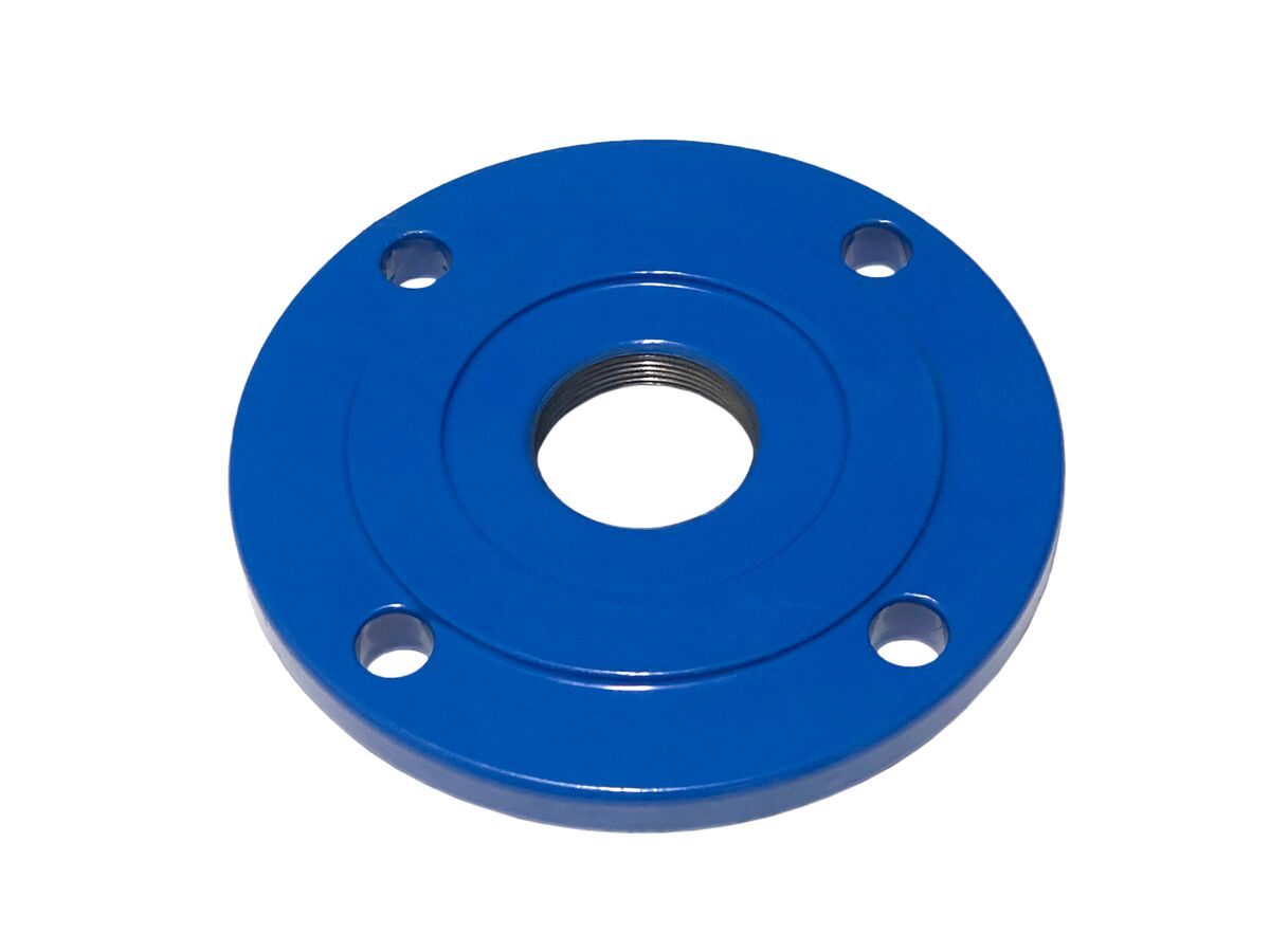 Ductile Iron Blank Flange Tapped W 32mm Bsp Female Pn16 B5 Fc 100mm 