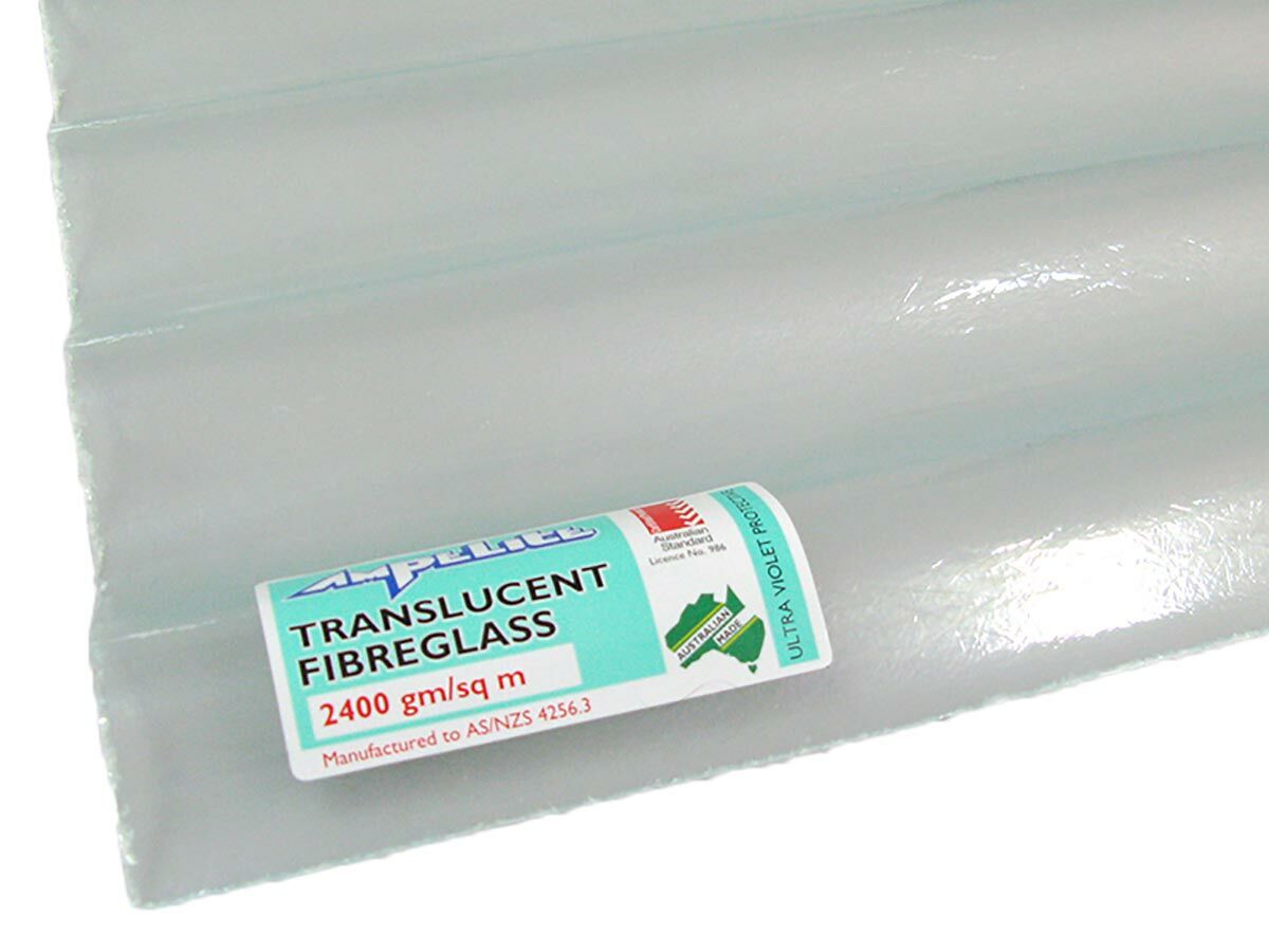 Fibreglass Corrugated 2400G Ice Clear Per Lineal Metre