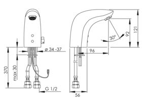 Enware Viva Mains Power Sensor Tap Chrome (6 Star)
