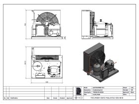 Tecumseh Condensing Unit R404A CAJT4519ZHR-FZ-S 1 1/2 HP