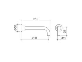 Caroma Cirrus Wall Basin Outlet 200mm Chrome (5 Star)