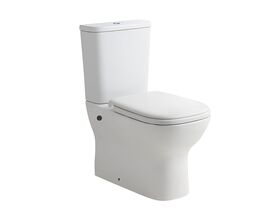 Posh Domaine Rimless Close Coupled Back to Wall Toilet Suite Bottom Inlet with Soft Close Quick Release Seat (4 Star)