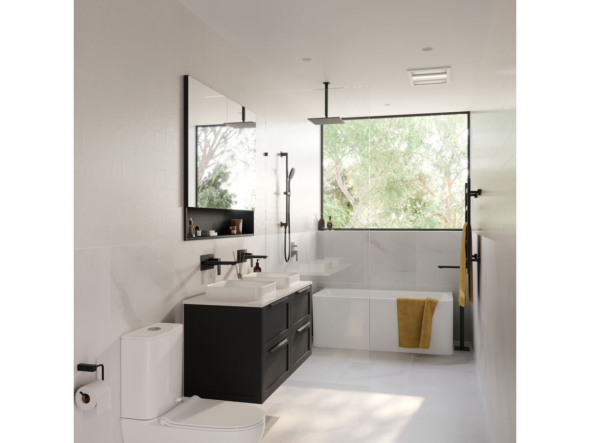 Rimless Wall Faced Toilet Suite Matte Black - Highgrove Bathrooms