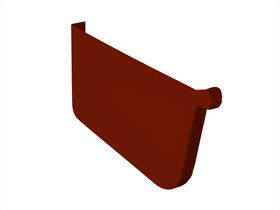 Quad Stop End Plate 115mm Left Hand Manor Red
