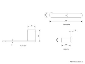 Oken Single Toilet Roll Holder 165mm Chrome