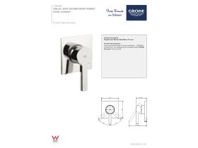 Technical Guide - GROHE Lineare Shower / Bath Mixer Trimset Chrome