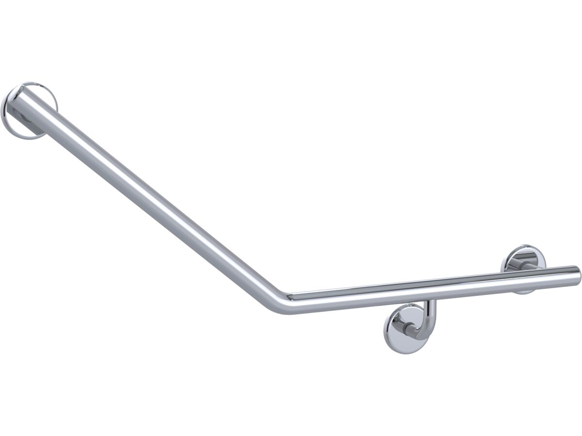 Mizu Drift 450 x 450 x 40 Degree Ambulant Toilet Grab Rail - Right Hand Polished Stainless