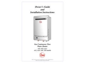Installation Instructions - Rheem 26L CF Hot Water Unit