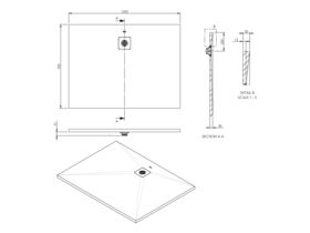 Roca Cyprus Shower Floor 1200 x 900mm Pizarra