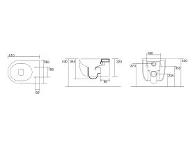 AXA Uno Rimless Wall Hung Pan (4 Star)