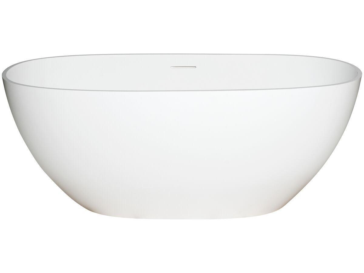 Kado Lussi Cast Solid Surface Freestanding Bath with Plug & Waste