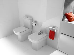 Dama Senso Compact Close Coupled Back To Wall Toilet Suite with Soft Close Seat White/Chrome (4 Star)