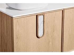 ISSY Adorn Above Counter or Semi Inset Wall Hung Vanity Unit with Three Drawers & Internal Shelves with Petite Handle 126