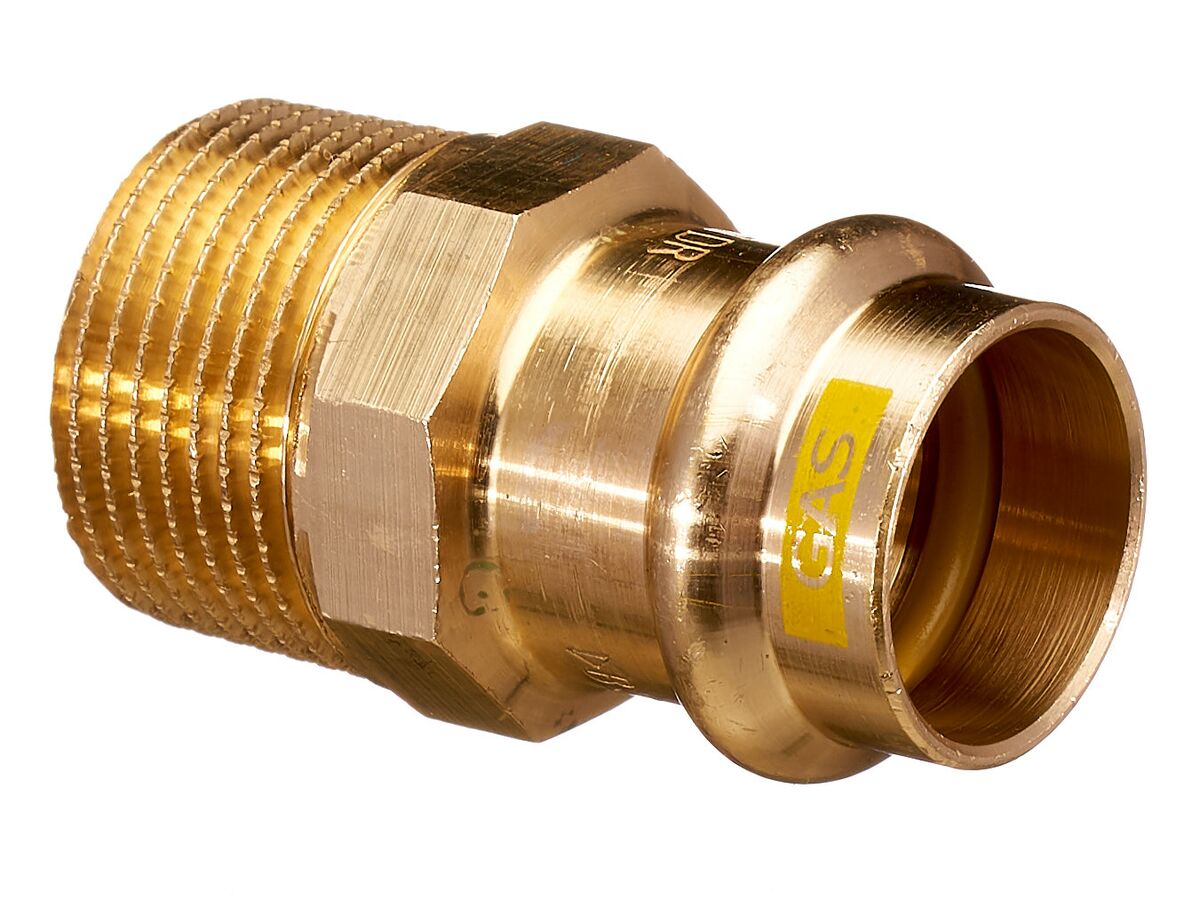 BPress Gas Male Coupling 20mm x 3/4" BSP from Reece