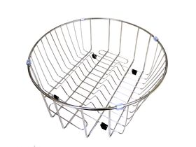 Posh Solus Round Sink Pack Wire Basket Stainless Steel
