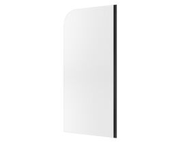 Hero - Kado Lux Frameless Curved Right Fluted Panel with Wall Channel 1000mm Matte Black
