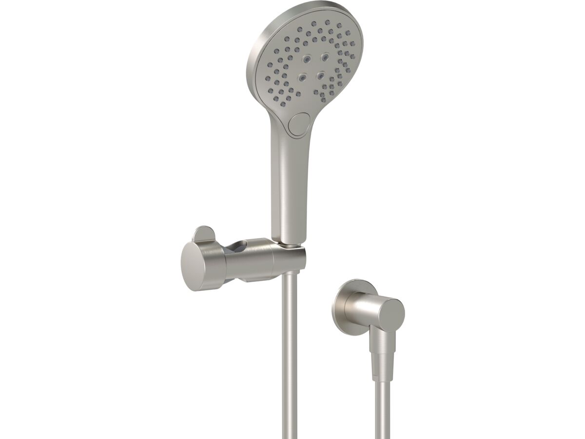 Mizu Drift Independent Access Shower Kit with 1000mm Grab Rail 6 Litres per minute Brushed Nickel (5 Star)
