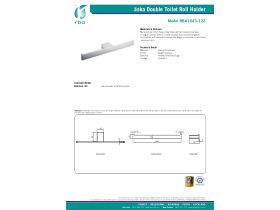 Specification Sheet - Aska Double Toilet Roll Holder 290mm Chrome