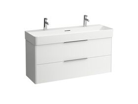 LAUFEN Val Wall Basin 2 Taphole with Overflow 1200x420 White