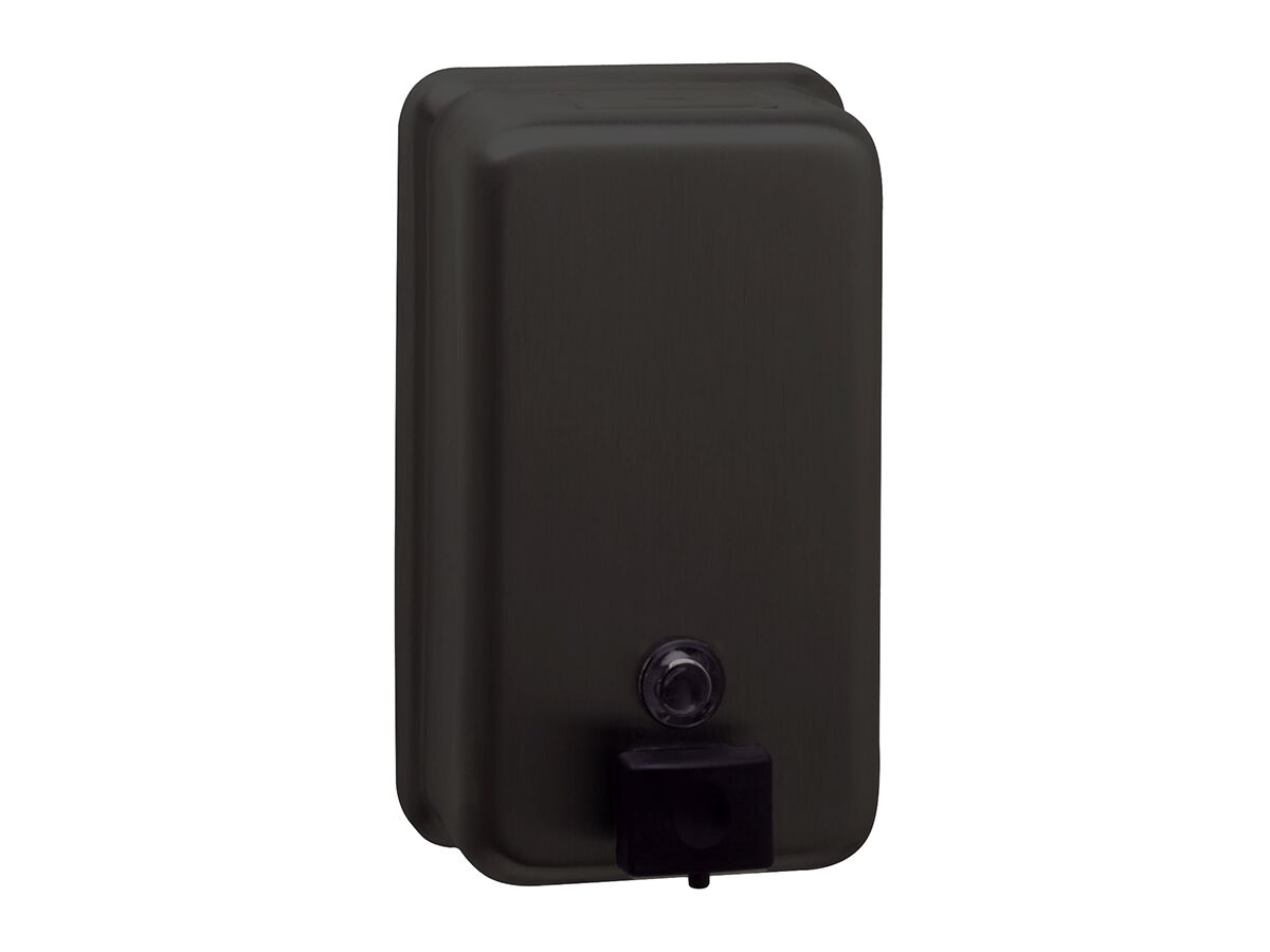 Stainless Steel Soap Dispenser, Vertical Matte Black