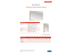 Kado Arc Shaving Cabinet 1200mm x 800mm x 130mm 2 Door Australian ...