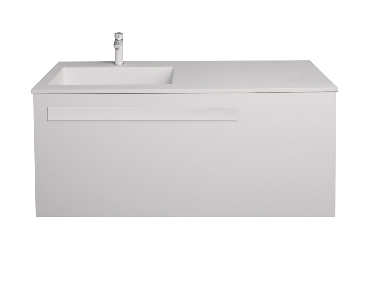 Kado Aspect 1200mm Wall Hung Vanity Unit with Handle 1 Drawer Left Hand