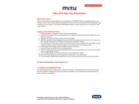 Installation Instructions - Mizu Drift Wall Top Assemblies