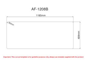 Cut Out Template - AFA Exact Double Bowl Inset Sink 1 Taphole Bowl 1208mm Stainless Steel