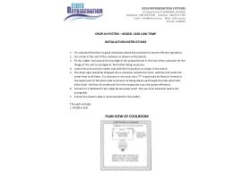 Installation Instructions - Eidis Drop In Refrigeration Unit 1250W 1-1/4Hp Low Temp 1300LTDI