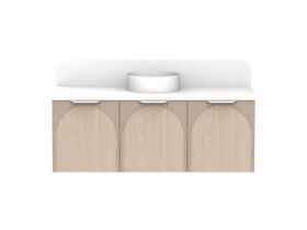 ADP Archie by Alisa & Lysandra All Door Wall Hung Vanity Unit Centre Bowl 1350 Cherry Pie