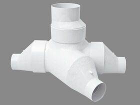 Maintenance Shaft Left Hand Junction Solvent Welded Joint 150mm x 150mm x 150mm x 45 Degree