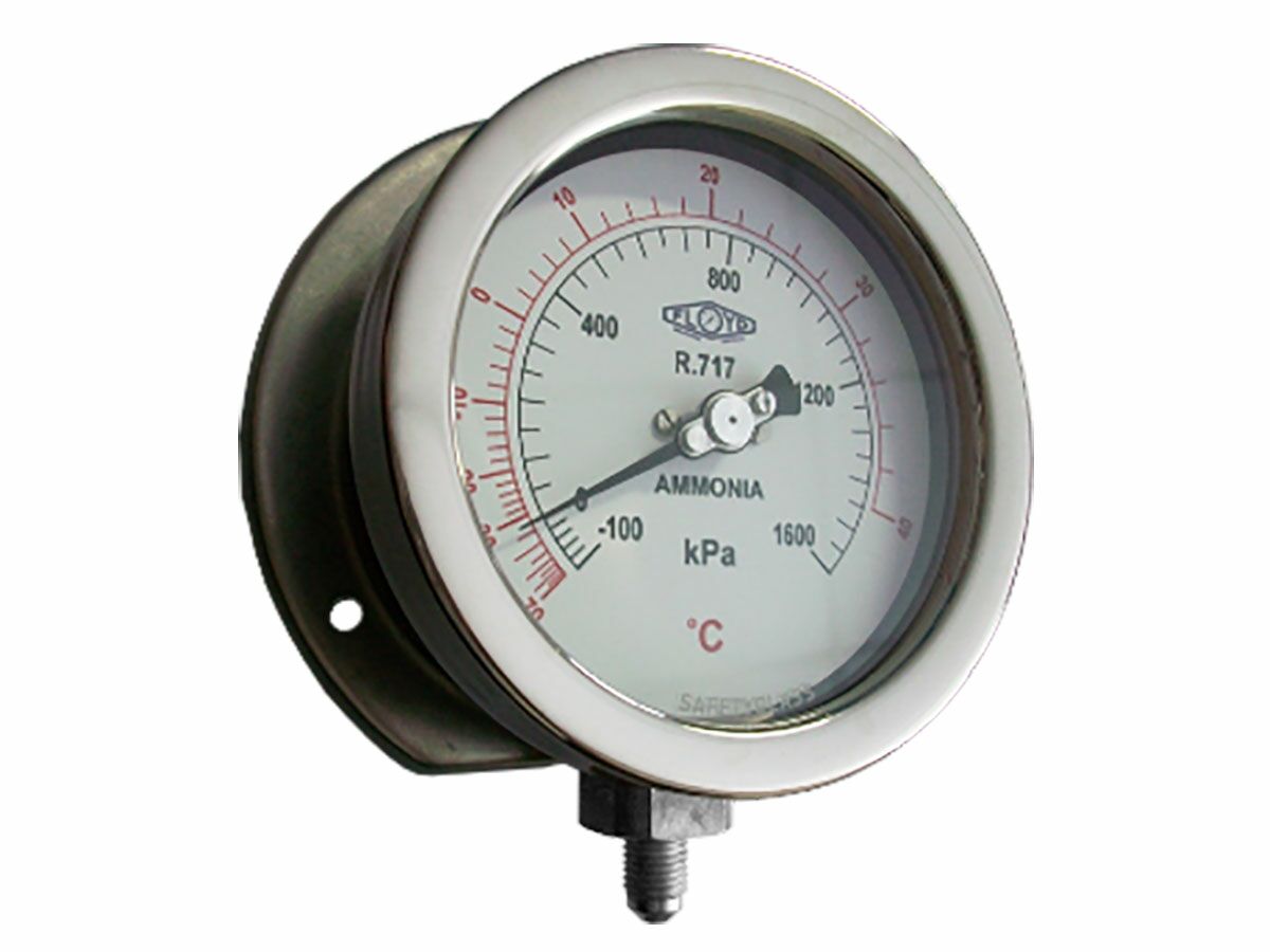 Floyd R717 100mm Pressure Gauge Surface Mount Bottom Entry Full