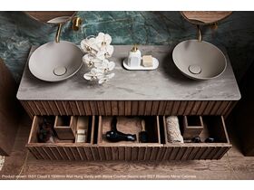 ISSY Cloud II 1500mm Wall Hung Vanity with Above Counter Basins and ISSY Blossom Mirror Cabinets