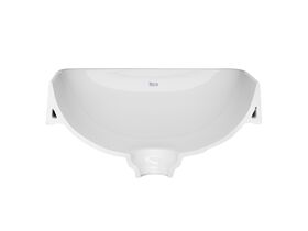 Roca Inspira Square Semi Inset Basin No Taphole 370 x 370 x 75mm White