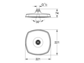 GROHE Grandera 220mm Overhead Shower 1 Function Chrome